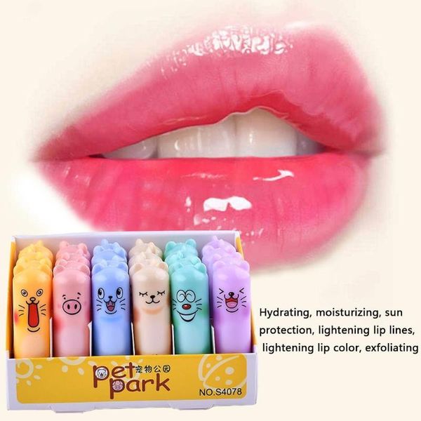 

lip balm moisturizing colourless cartoon natural plant embellish tools lipstick makeup sphere gloss fruit v6a2