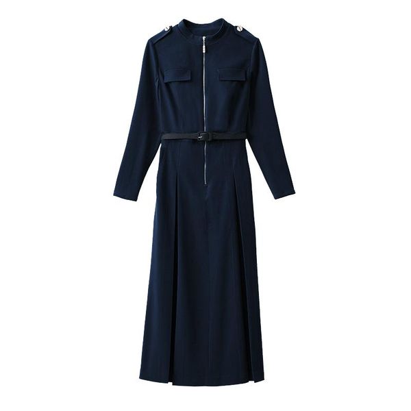 

casual dresses trendy plus size dress long sleeve oversized ukraine autumn style office women pastel robes sashes vestidos, Black;gray