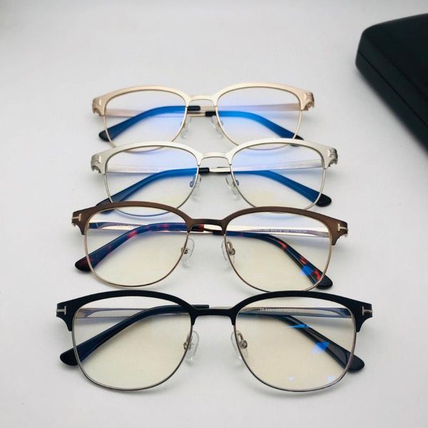 

fashion sunglasses frames retro tom eyeglasses frame metal square prescription glasses men decorative tf5381 myopia eyewear optical lenses f, Black