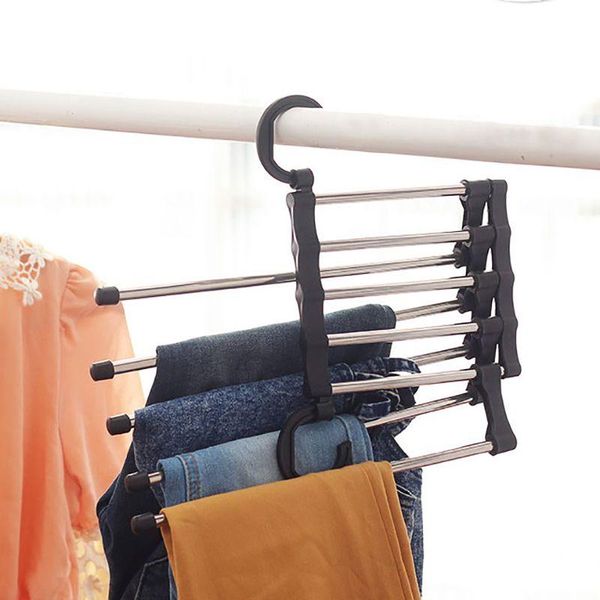 

laundry bags multi-functional s-type trouser drying racks stainless steel multi-layer rack traceless hanger