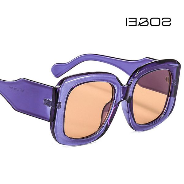 

so & ei fashion oversized square sunglasses women vintage gradients men trend green lila sunglasses shades uv400 glasses wholesale, White;black