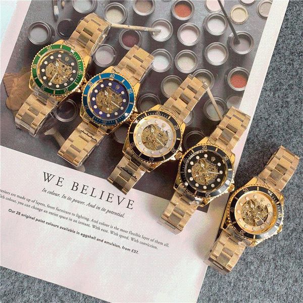 

wristwatches fashion men's luxury designer watch quartz classic black steel band calendar business brand gifts 112, Slivery;brown