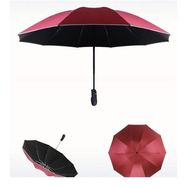 

full matic business umbrella three folding male female parasol car reverse umbrella rain women windproof luxury umbr qylbrf
