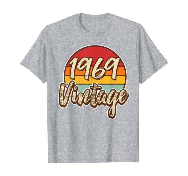 

classic vintage 50th birthday t shirt 50 years old 1969, White;black