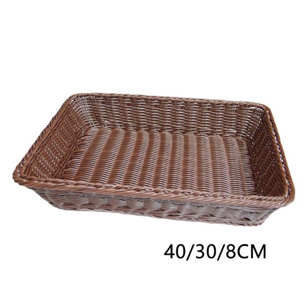 

storage baskets hand woven gift organizer display case basket kitchen fruits container bread home multifunctional rectangular box