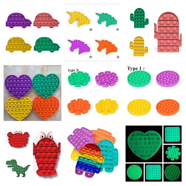 

fluorescence among us pop it fidget toy push pop bubble sensory toys anxiety stress reliever for office worker autism special needs e122202