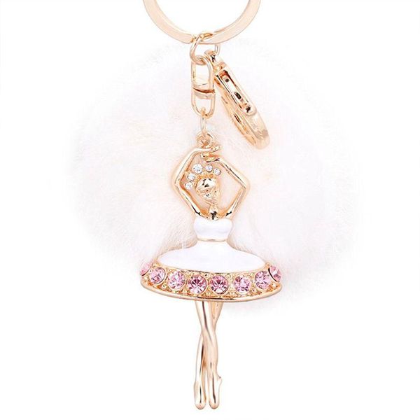 

keychains fashionable creative crystal rhinestone keychain bag charm pendent white, Silver