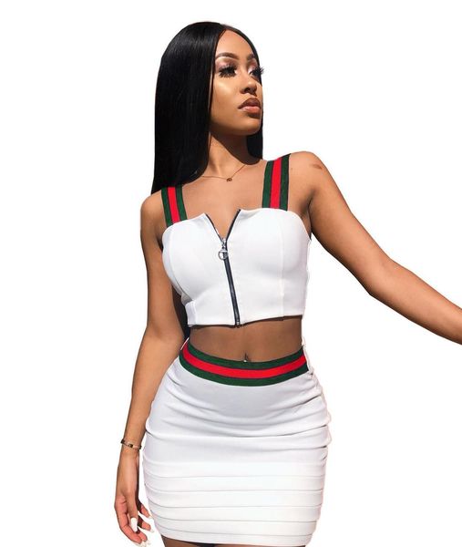 

women summer fashion 2021 2pcs set crop hollow out skirts two piece outfits sets ladies wear s10, Gray
