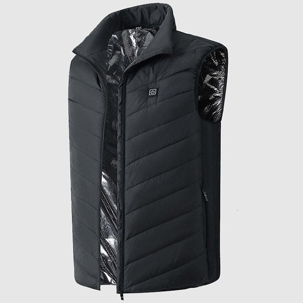 

new 2021 intelligent gift usb electric heated outdoor warm cycling hiking jacket coats warmer tactical coat vest t4by, Black;white