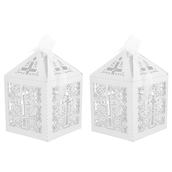 

gift wrap 20pcs christian cross hollow boxes wedding candy unique style cases