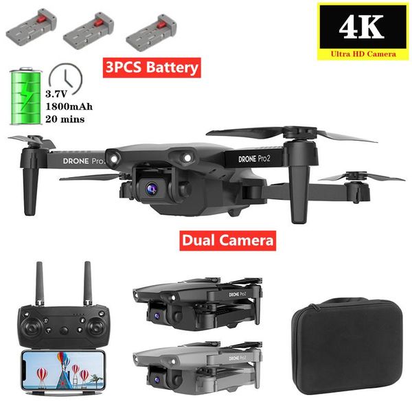 

drones 4k wifi fpv rc drone mini e58 update double camera air pressure altitude hold foldable quadcopter
