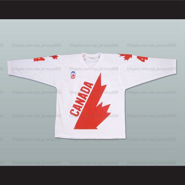 

custom bobby orr #4 team canada hockey jersey all stitched white any name number size s-4xl, Black;red