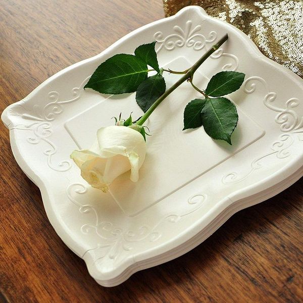 

packaging dinner service ten disposable trays children's drawing plates