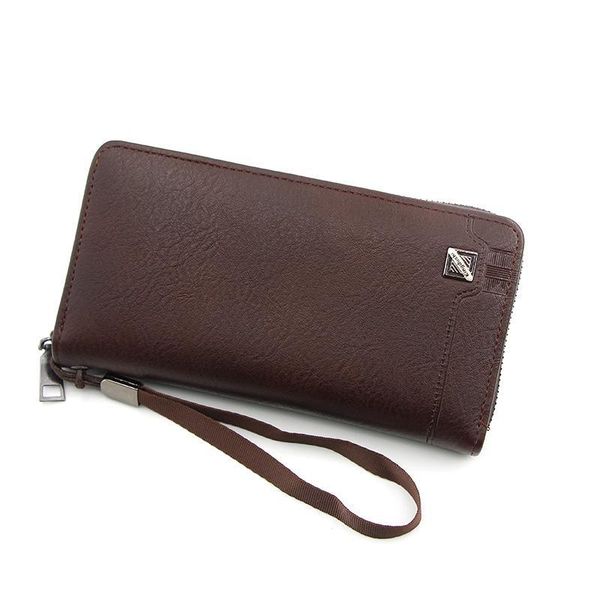 

wallets personality business long men's wallet zipper clutch bag phone coin purse, Red;black