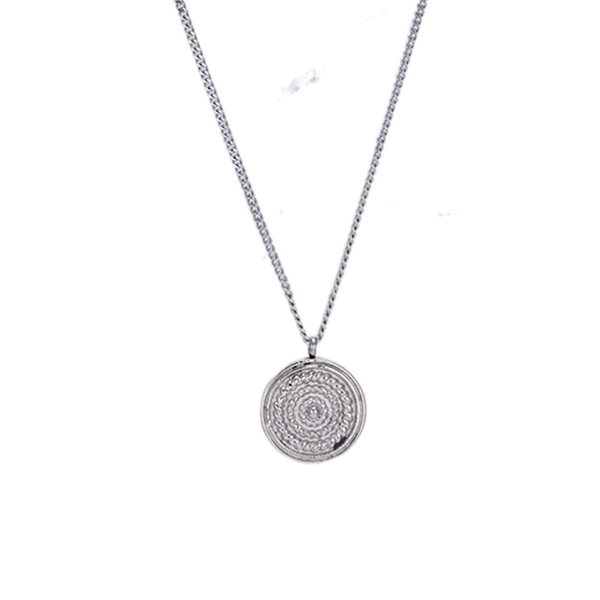 

chains necklace 2021 round stainless steel niche design sense clavicle chain trendy men and women gifts, Silver