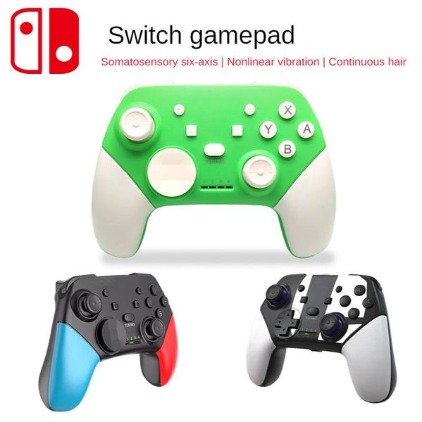 

game controllers & joysticks heyspro wireless gamepad compatible with switch, bluetooth six-axis somatosensory vibration