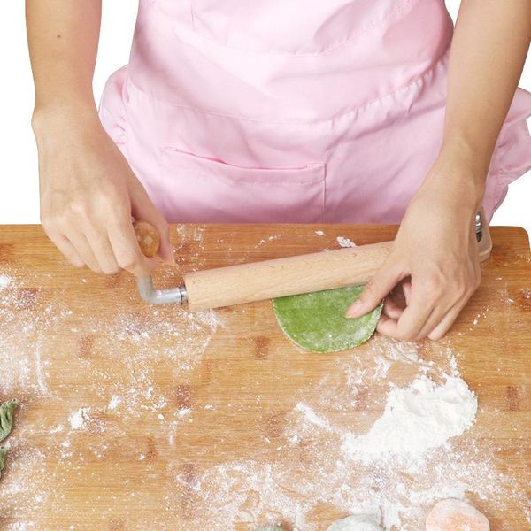 

beech wooden rolling pin dumpling skin maker roller fixed labor-saving baking tool accessories adjustable roller kitchen tools