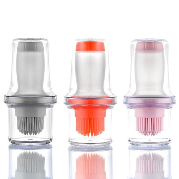 

tools & accessories t3ea portable silicone oil brush bottle barbecue with protective cover heat resistant baking pastry bbq outdoor
