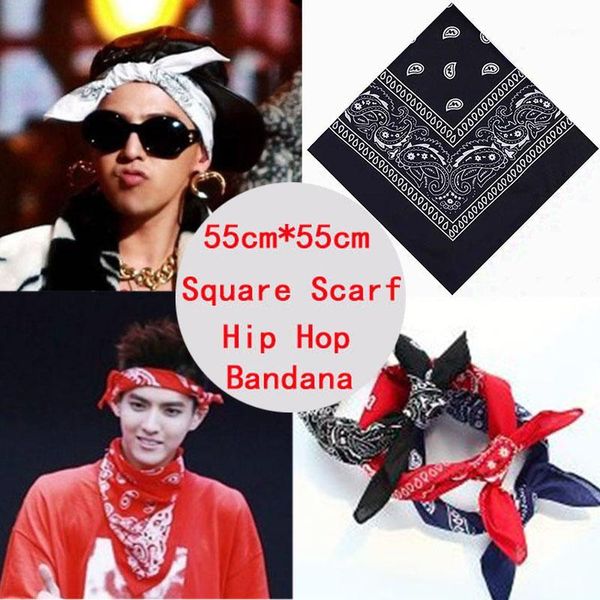 

cycling caps & masks cotton hip hop bandana headband men women mask femme scarf black red paisley hair tie printed facemask head bands h