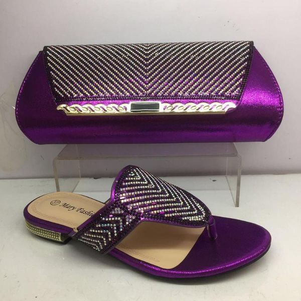 

dress shoes fashion party set purple shipper with bag nice african lower heel handbag sets gy45 , 5 color, Black