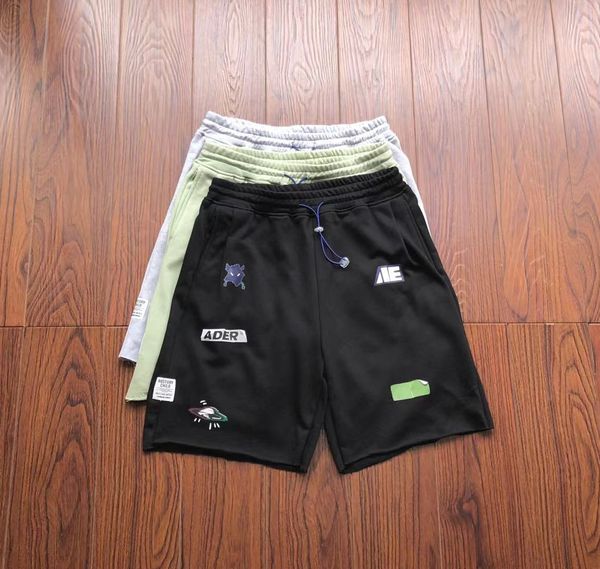 

summer 2021 ader co brand monster design short with rough edge for men and women, White;black