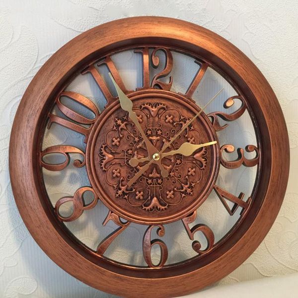 

wall clocks clock saat de pared saati vintage digital watch horloge quartz(copper)