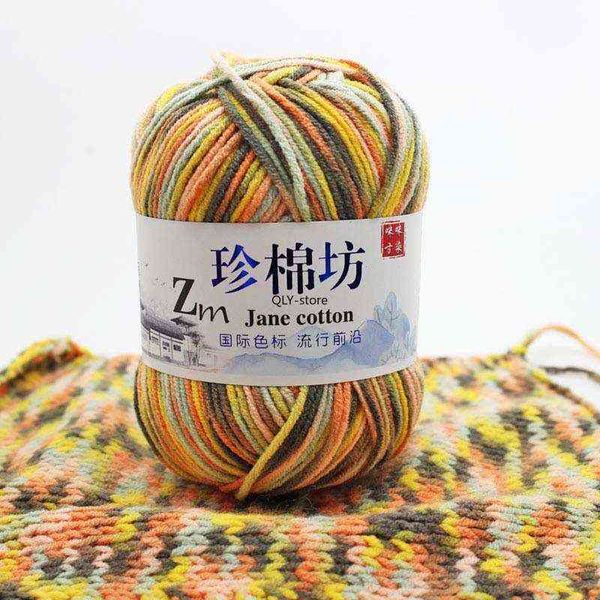 1 pc 50g de algodão de algodão tricotado supersoft fios coloridos lotes de tricô de tricô lã crochet bulky hand espessura diy crochet y211129