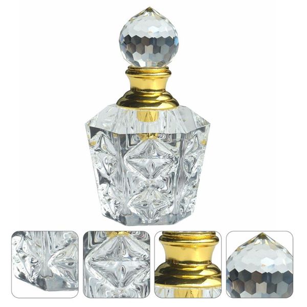 

storage bottles & jars 1pc travel essential oil bottle crystal perfume empty