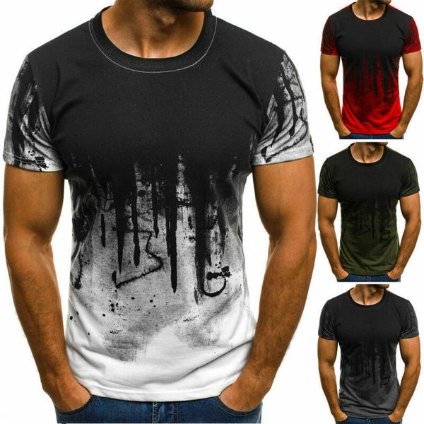 

demandfashion goods in great men's casual fit short sleeve slim muscle bodybuilding t-shirt tee, White;black