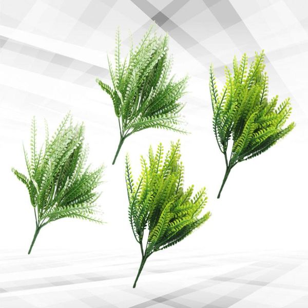 

4pcs artificial aquatic plant phoenix-tail ferns for aquarium fish tank decoration (2pcs yellow and 2pcs white)