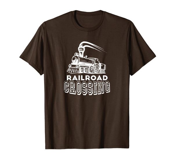 

railroad t-shirt | railroad crossing sign vintage gift, White;black