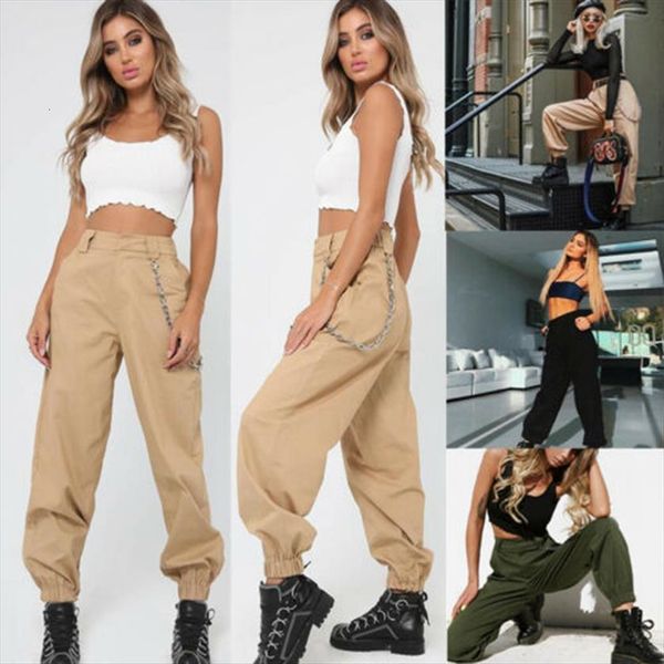 

cargo trousers casual without chain women capris military army combat camouflage camo womens clothing fashion, Black;white