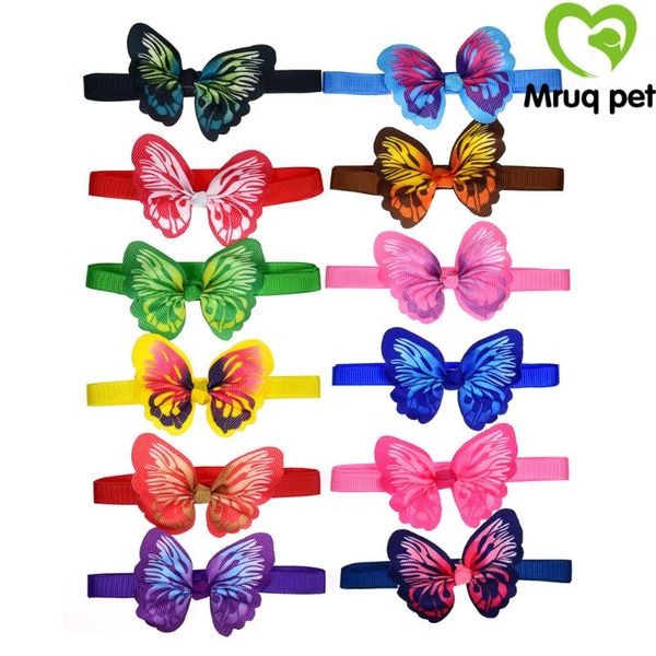 

dog apparel 100pcs christmas pet puppy cat bow ties adjustable beautiful butterfly bowties accessories collar supplies
