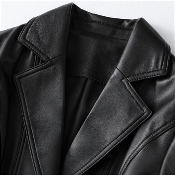 

2021 genuine leather jacket real sheep spring h54 h7ds, Black;brown