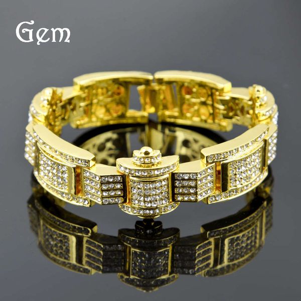 

hip hop set diamond cool fashion style men's hip hop bracelet, Silver