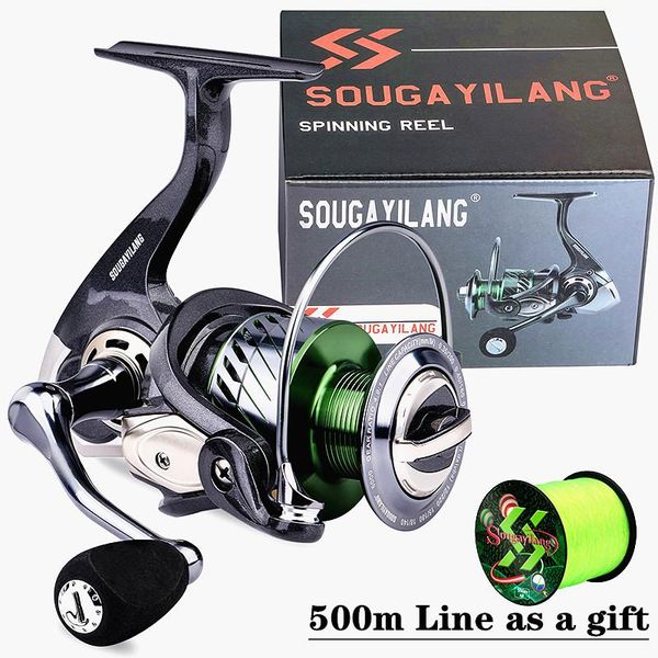 

baitcasting reels sougayilang spinning reel 5.2/4.9:1 high speed clutch fishing aluminum frame stainless steel bearings for inshore
