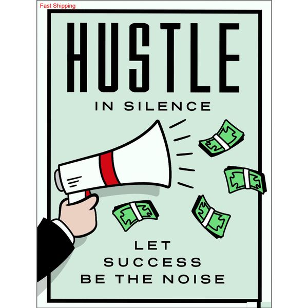 

unframed/alec monopoly "hustle in silence",hd canvas print home decor wall art painting,o qylmtx ppshop01