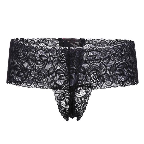 

women's panties plus size lingerie for women black lace underwear thin breathable string femme t-back nylon comfort underpants, Black;pink