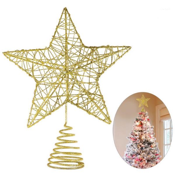 

christmas decorations unomor tree er decoration 5 point star treedecor with golden glitter powder