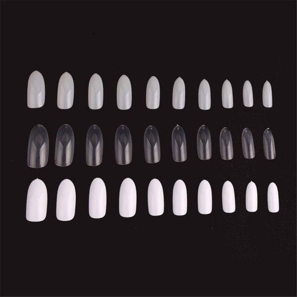

false nails 500pcs/bag 10 size full cover fake nail manicure ballerina coffin art tips tool for extension&protection, Red;gold