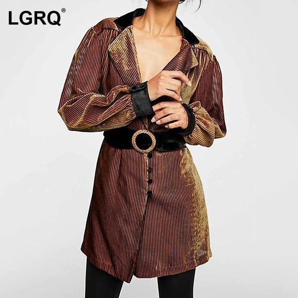 

women's suits & blazers [lgrq] women green vintage casual blazer notched long sleeve loose fit jacket fashion tide spring autumn 2021 1, White;black