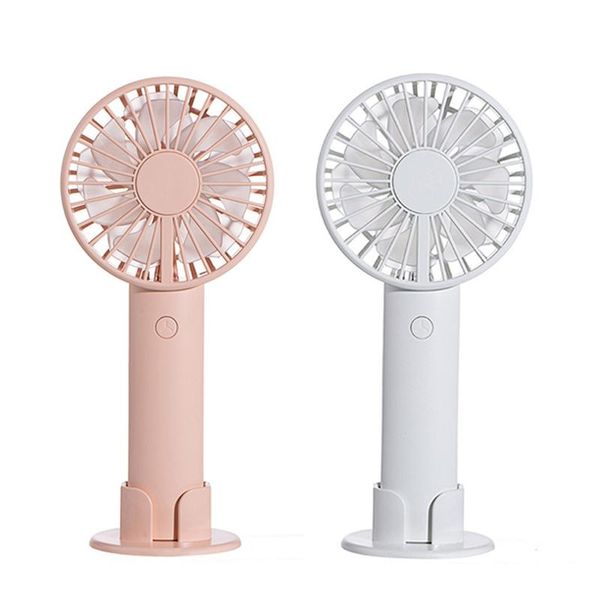 

electric fans handheld fan mini usb desk personal table battery operated, 3 speed cooling with color light