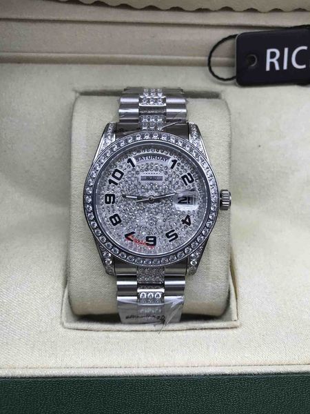 

watch, master design, movement, sapphire mirror, diamond-studded strap, automatic dual calendar, fine workmanship., Slivery;brown