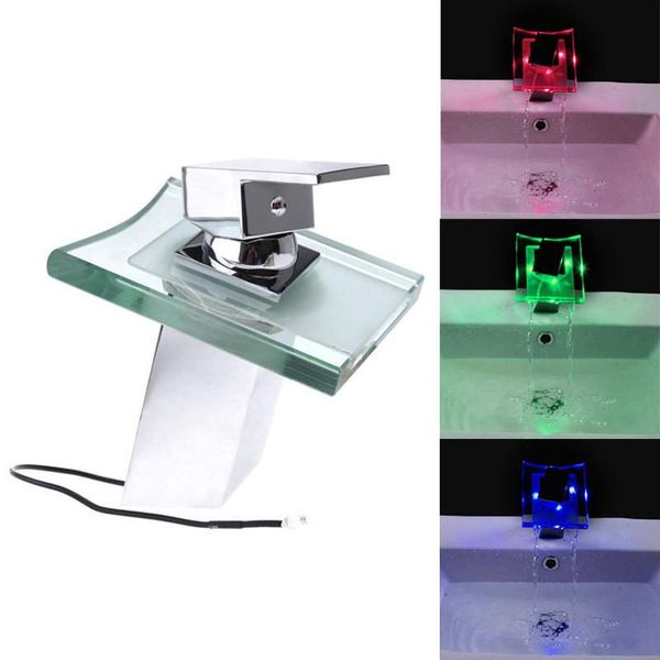 

bathroom sink faucets rgb battery-powered led bath faucet ld8006-003b