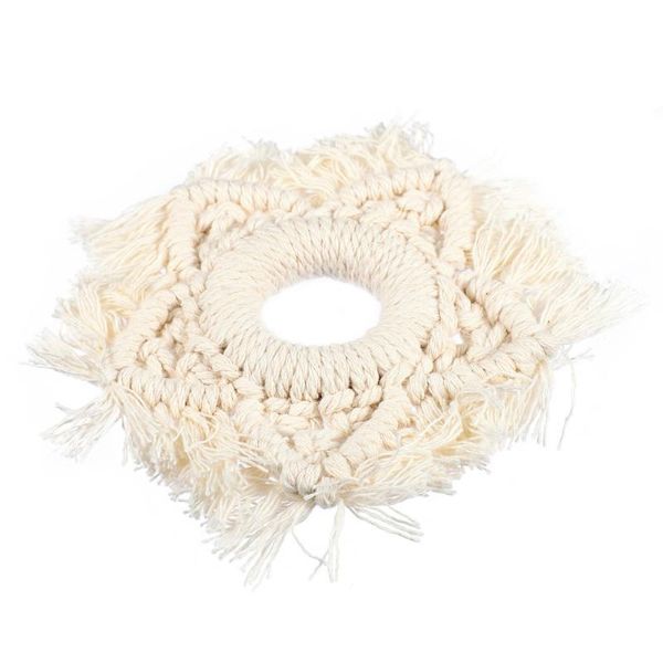 

mats & pads 1pc christmas snowflake woven potholder decoration for home (snow)