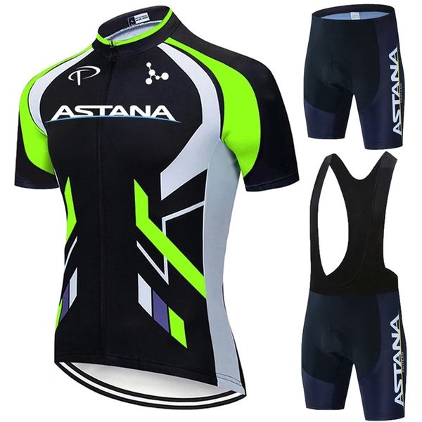 

2021 fluorescent green short sleeve summer men's cycling suit, Black;white