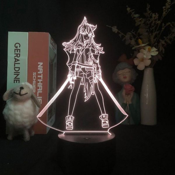 

night lights gaming room projector light led atmosphere decor 3d lamp with lava base arknights cool gift for kids gamers nightlight