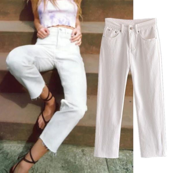 

women's jeans jenny&dave england style high street vintage mom woman waist solid white burrs boyfriend for women, Blue