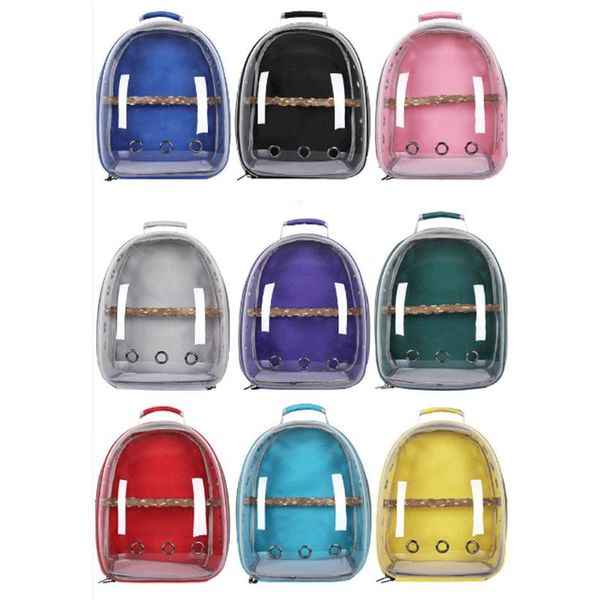

backpack bird carrier backpack, bubble travel with standing perch