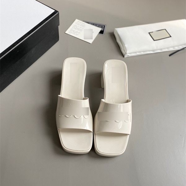 

2021 summer new xiaogu high-heeled candy color beach waterproof platform sandals environmental protection slippers, Black